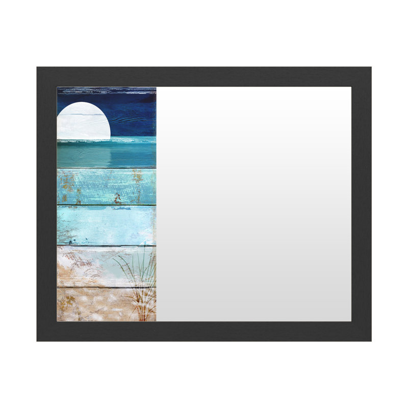 « Beach Moonlever I », reproduction d’art, H 18 po x l 22 po, Impression encadrée, Noir