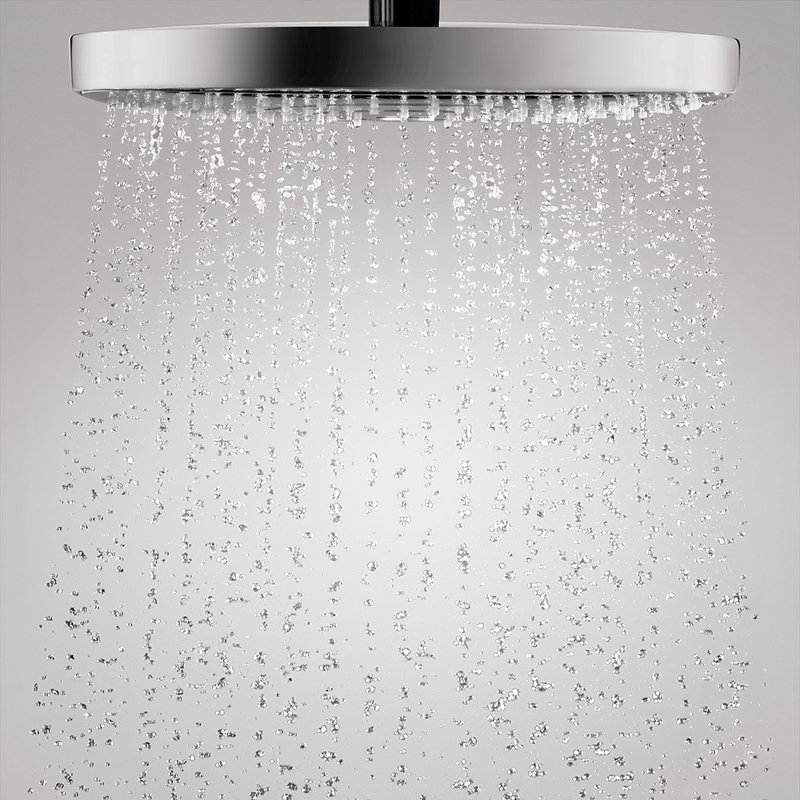 Raindance Thermostatic Complete Shower System with Rough-in Valve, Brushed Nickel