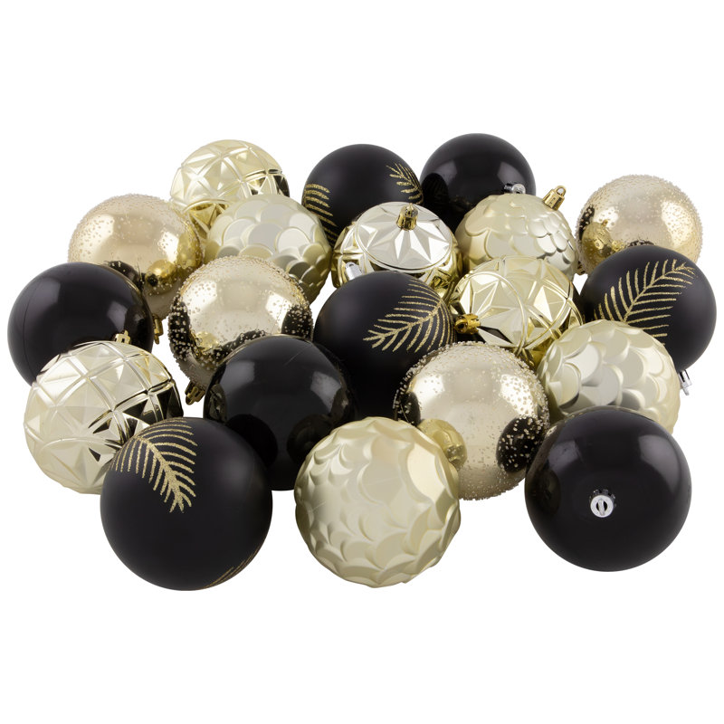 Boules de Noël brillantes et givrées incassables - 3 po (76 mm) - 48 carats