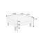 6 pièces modulaire rosé modulaire avec 4 chaises sans accoudoirs et 2 repose-pieds pour le décor de la maison dans le salon-121077381