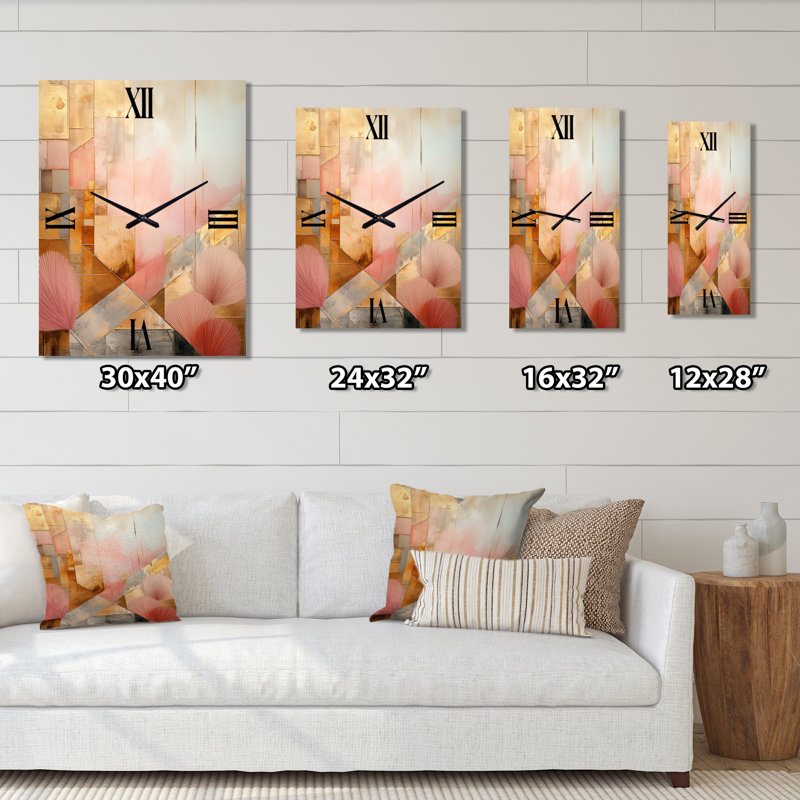 Horloge murale Allure Boho, H 32 po x l 16 po x P 1 po