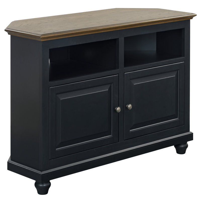 Meuble télé de coin 44 po Willoe, H 32,5 po x L 44 po x l 18 po, Noir