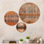 «Birch Tree Lake in Autumn - Birch Trees», ensemble de 3 impressions murales en métal