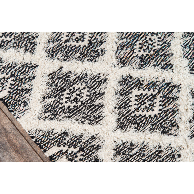 Wool Geometric Area Rug, Rectangle 3' x 5'