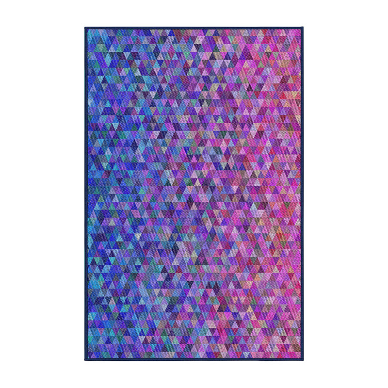 Geometric Indoor Rug, Rectangle 5' x 7'