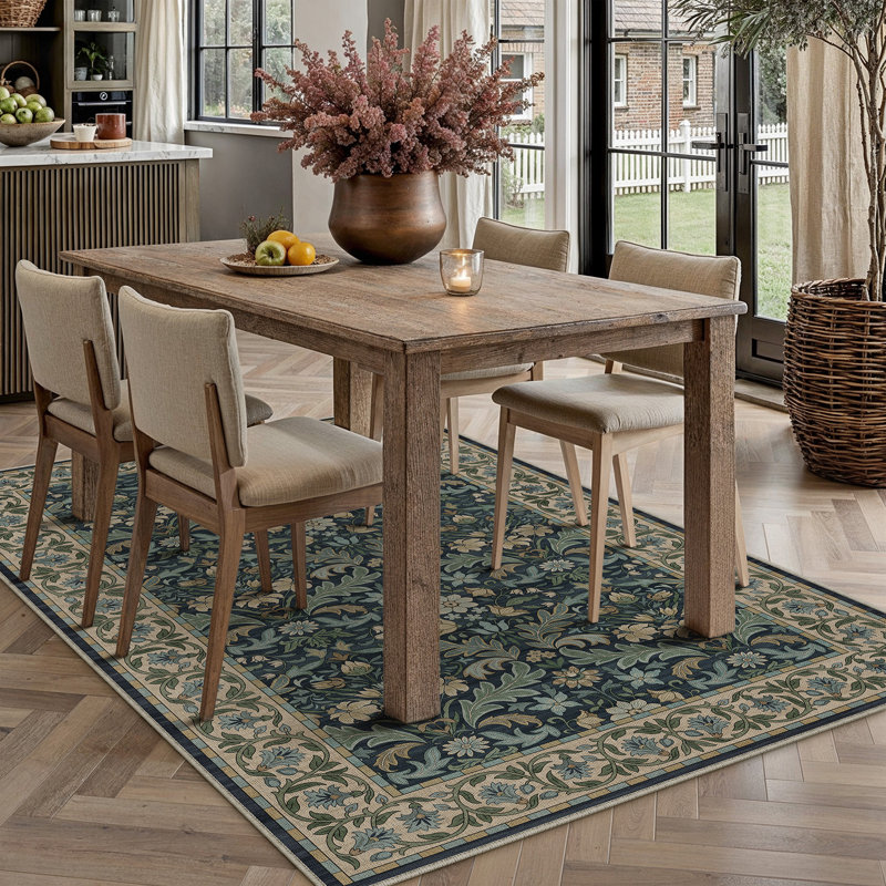 Tapis à motif floral Ellis & Loom, Rectangle 6 pi x 9 pi