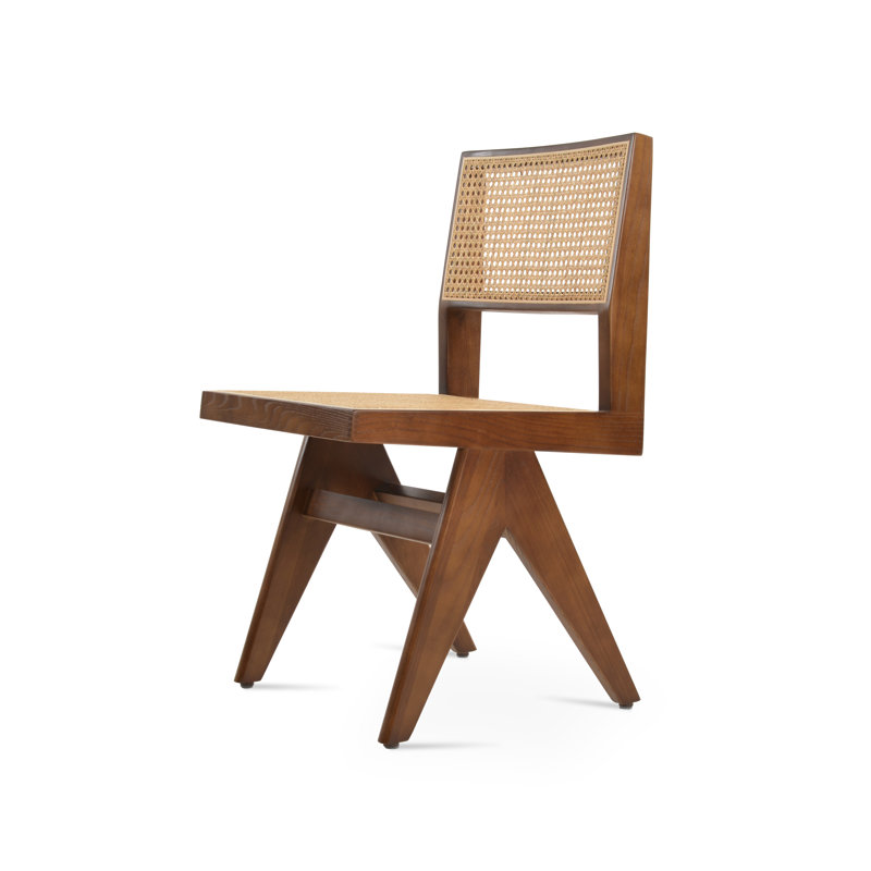 Pierre J Full Wicker Side Chair in Walnut