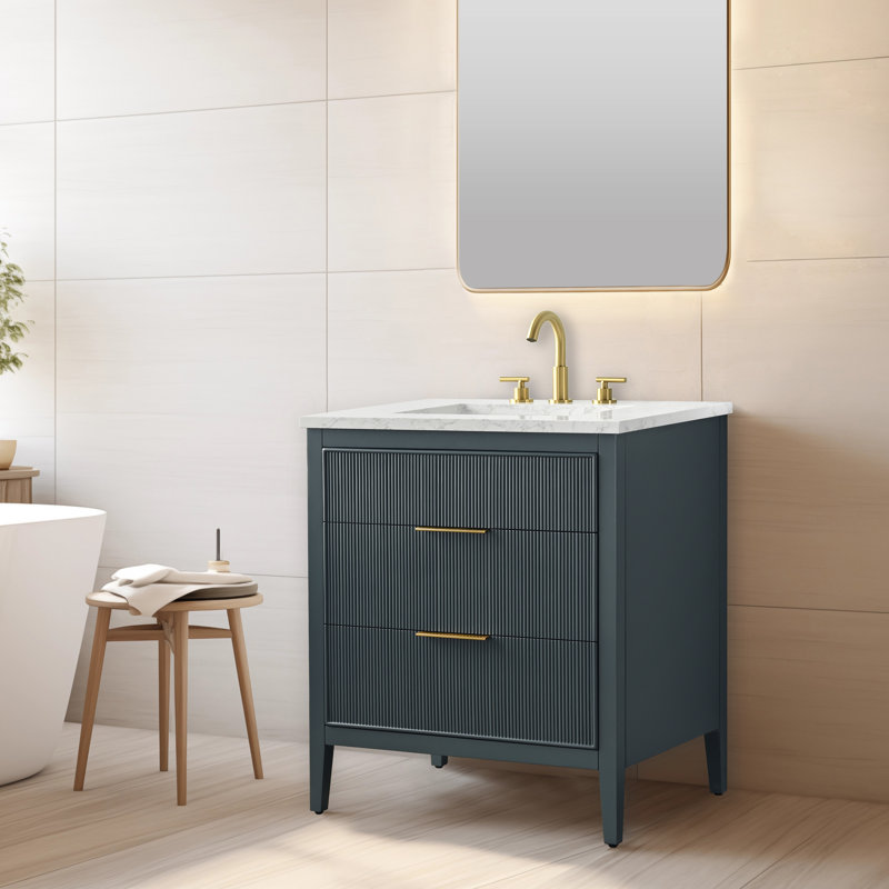 Emma 30" W Single Vanity, Vintage Blue
