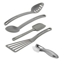 Heat Resistant Silicone Cooking Utensil - Neutral Set - For Light Sleepers