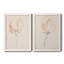 Fleur Petite I - Ensemble de 2 peintures sur toiles encadrées-1069795085-1069795087