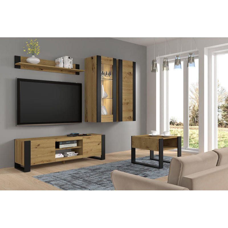 Maja Sled Coffee Table with Storage, Artisan Oak