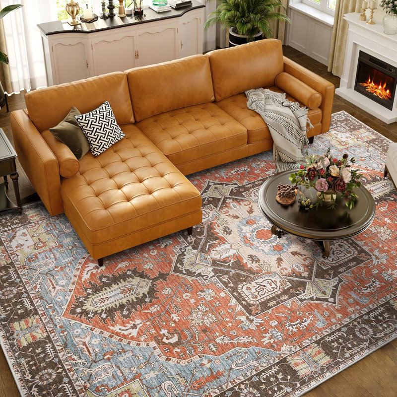 Tapis d'entrée lavable Tapis d'entrée Tapis Boho, Rectangle 5 pi x 7 pi