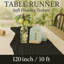 Ensemble de 3 chemins de table en étamine 10 pi noir 120 po Boho Gauze