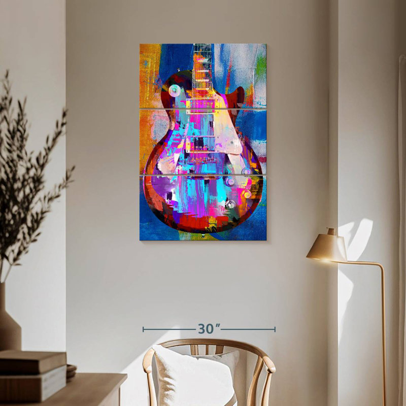 Abarca Painted Les Paul, 57" H x 36" W