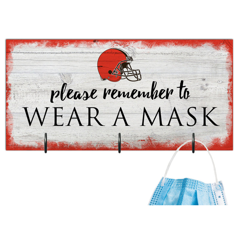 3 - Hook Wall Mounted Coat Rack, Cleveland Browns