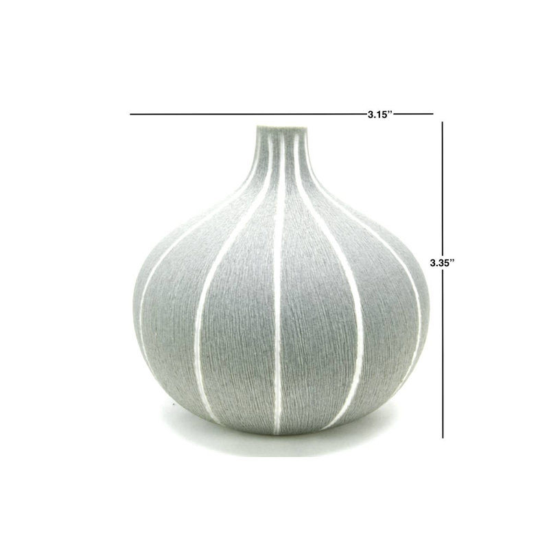 Vase de table Baldvina, Gris, H 3,4 po x l 3,2 po x P 3,2 po