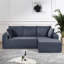 Canapé modulaire convertible Cozyform en velours côtelé doux, canapé confortable moderne avec rembourrage en mousse, canapé-lit modulaire confortable pour le salon, la chambre à coucher, aucun assemblage requis, gris foncé - orienté vers la droite-1298578652-1298578650