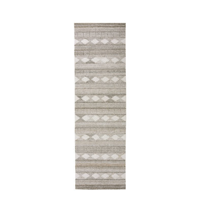 Checkmate Stripe Hand Woven Dhurrie Geometric Area Rug