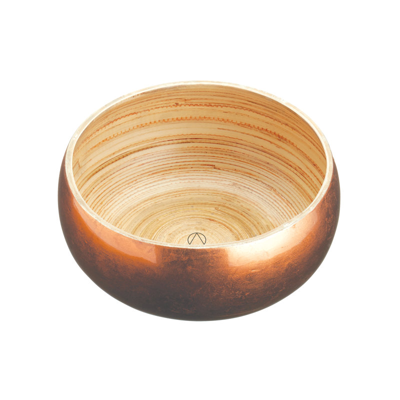  Artesà Bamboo Serving Bowl Set with 2x Bamboo and Copper Serving Bowls