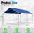 Quictent 10X20ft Upgraded Heavy Duty Car Canopy Galvanized Frame Carport Outdoor Boat Shelter with 3 Reinforced Steel Cables-Blue-120742824-120742825