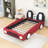 Twin Wooden Car-Themed Bed With Safety Rails-2078167792