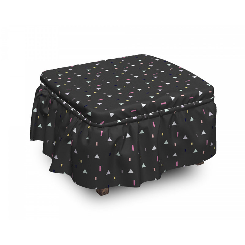 Housse pour repose-pieds triangles art