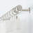Mode Acrylic Collection 1 1/8 in Diameter Curtain Rod Set with End Cap Finials and Luxe Clear Acrylic Wall Mounted Fixed Length-63562243-88707946