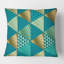 Coussin Gold and Blue Dynamics I - Mid-Century Modern-1026531754
