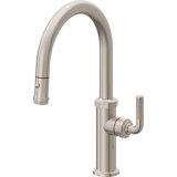 Descanso Kitchen Pull-Down Kitchen Faucet with Button Sprayer - Low Arc Spout