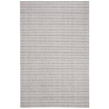 Modern Threads Reversible Contrast Stripe Bath Runner - Silver