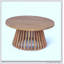Table basse de patio ronde en bois d'acacia durable, parfaite pour la détente et le divertissement en plein air