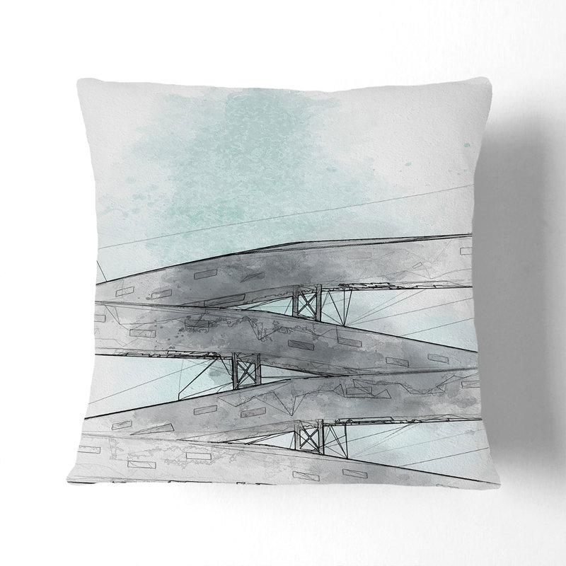 Abstract Square Throw Cushion, 40cm H x 40cm W x 15cm D