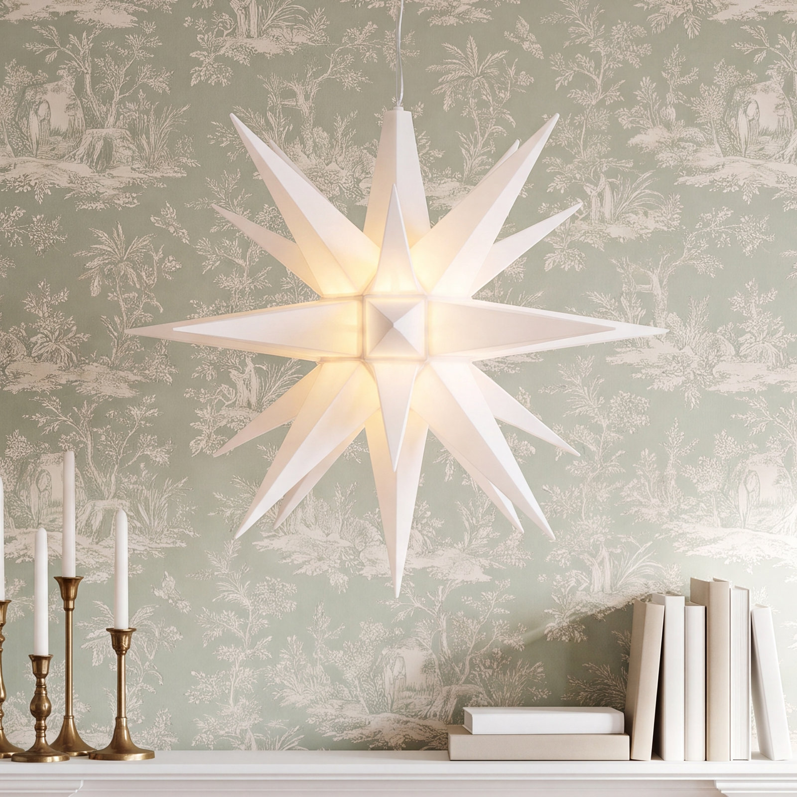 12" White LED Moravian Star Light