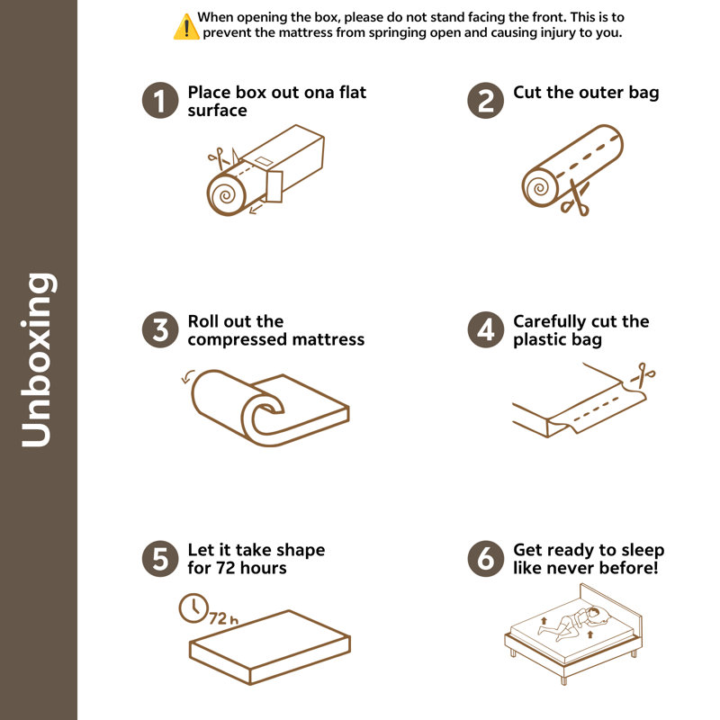 Matelas hybride extra-long avec matelas à ressorts 12 po Noren, 12", Simple extra long