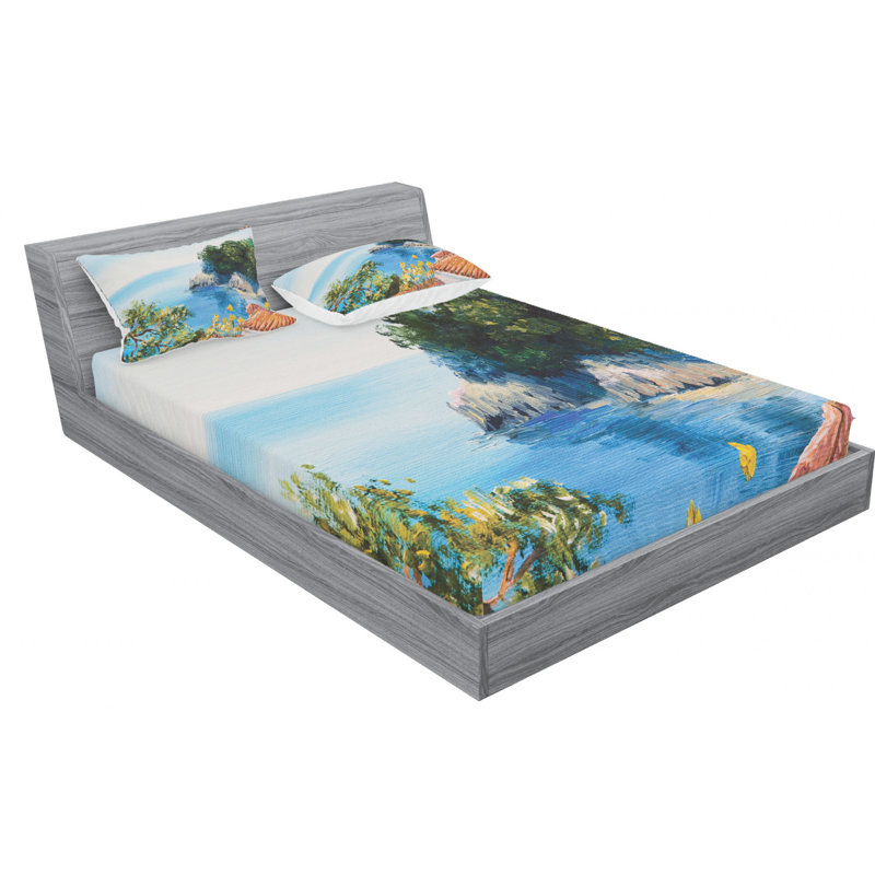 Microfiber Sheet Set, Queen Sheet Set with Fitted Sheet