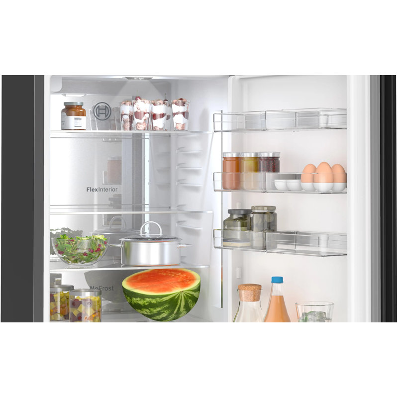 Free-Standing Fridge-Freezer, Black