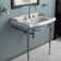 Britannia White Vitreous China Rectangular Console Bathroom Sink with Overflow