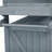 53.3" Outdoor Kitchen Island with Raised Shelf, Solid Wood Storage Cabinet with Stainless Steel Top, Outdoor Rolling Grill Cart with Internal Storage Rack, Adjustable Shelf, Spice Rack, Grey Blue-1765405845
