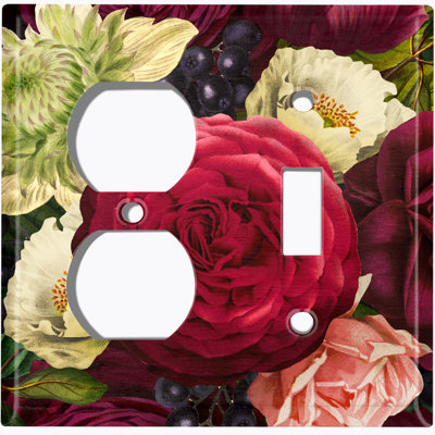 Patterned 2 - Gang Combination Plate Standard Combination Wall Plate