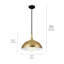 Luminaire suspendu 14 pouces en fer et hêtre Fira-70048159-70048157