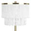 Lampe de table en métal Tassel Elegance - Or doux et blanc - Ensemble de 2