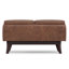 Repose-pieds capitonné rectangulaire Mid-Century avec plateau Owen-2119259919