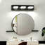 Applique murale à 3 lumières pour meuble-lavabo à DEL noir mat de 20 po à 3 lumières à intensité variable et rotative avec lumière blanche froide 6000K