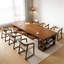 Walnut Rectangular Solid Wood Executive desk with drawers desk-2145386526