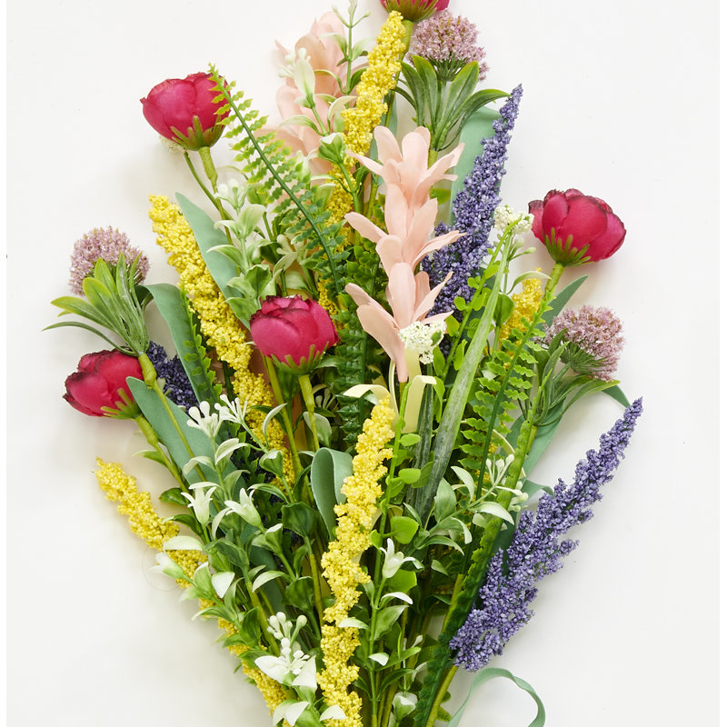 21" Wild Artificial Multicolor Spring Flower Spray, Set of 3