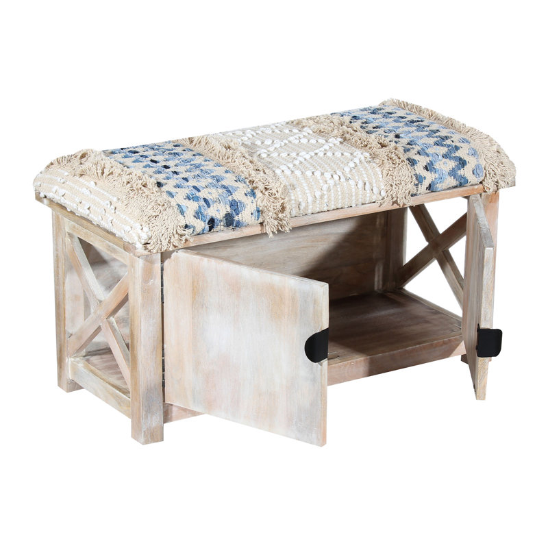 Banc de rangement rembourré Brazel