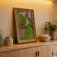 Cadre mural rétro rose et rouge FloralOrnate-408280524