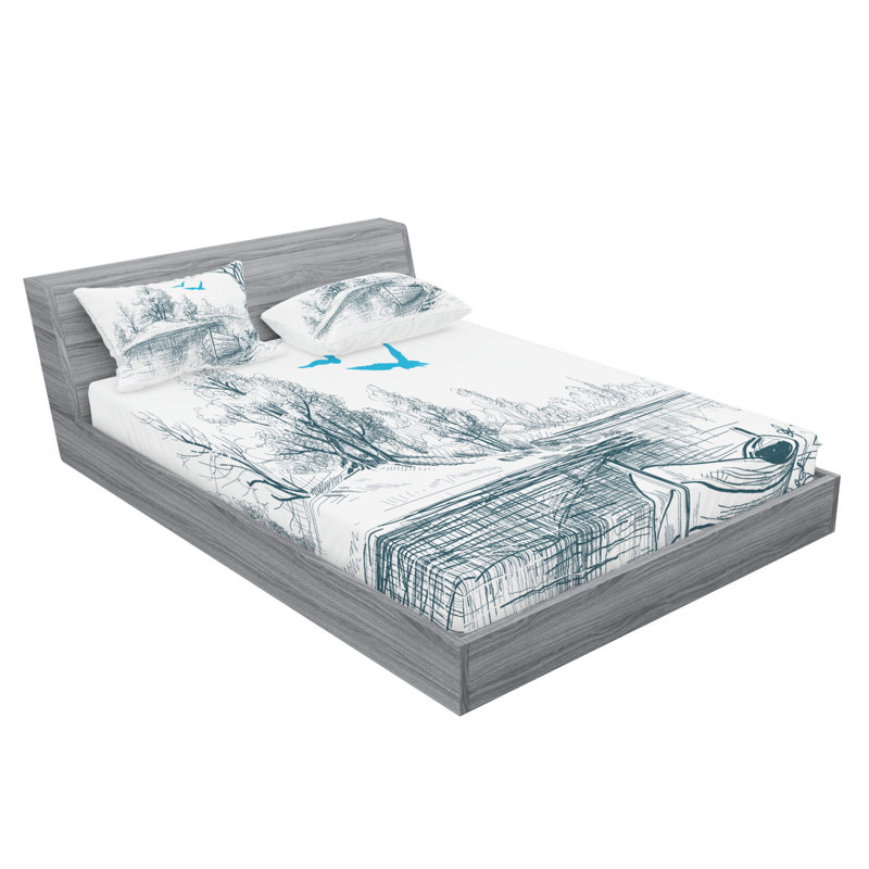 Microfiber Sheet Set, Full Sheet Set with Fitted Sheet