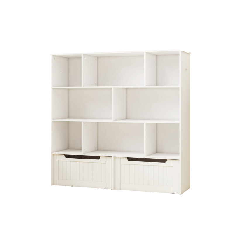 Multi-Functional 7 Shelf Kids Bookcase with 2 Hooks