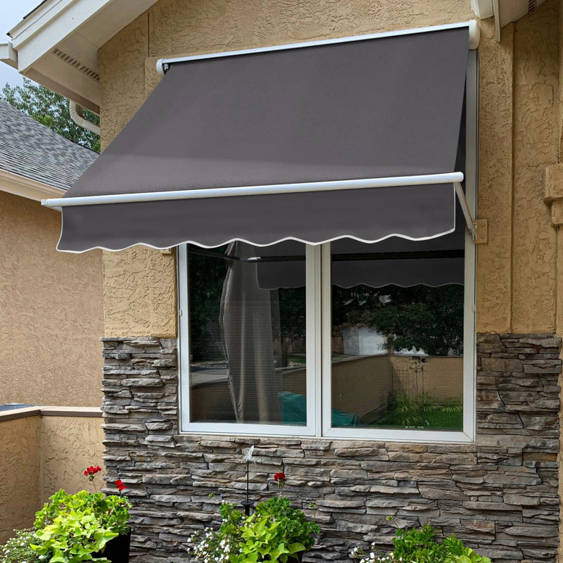 Awntech Mesa Window Retractable Awning, Burgundy, 24" H x 96" W x 24" D